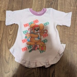 Vtg Doll Nightgown Purple Unbranded Fits Itty Bitty Baby Cabbage Patch Christmas